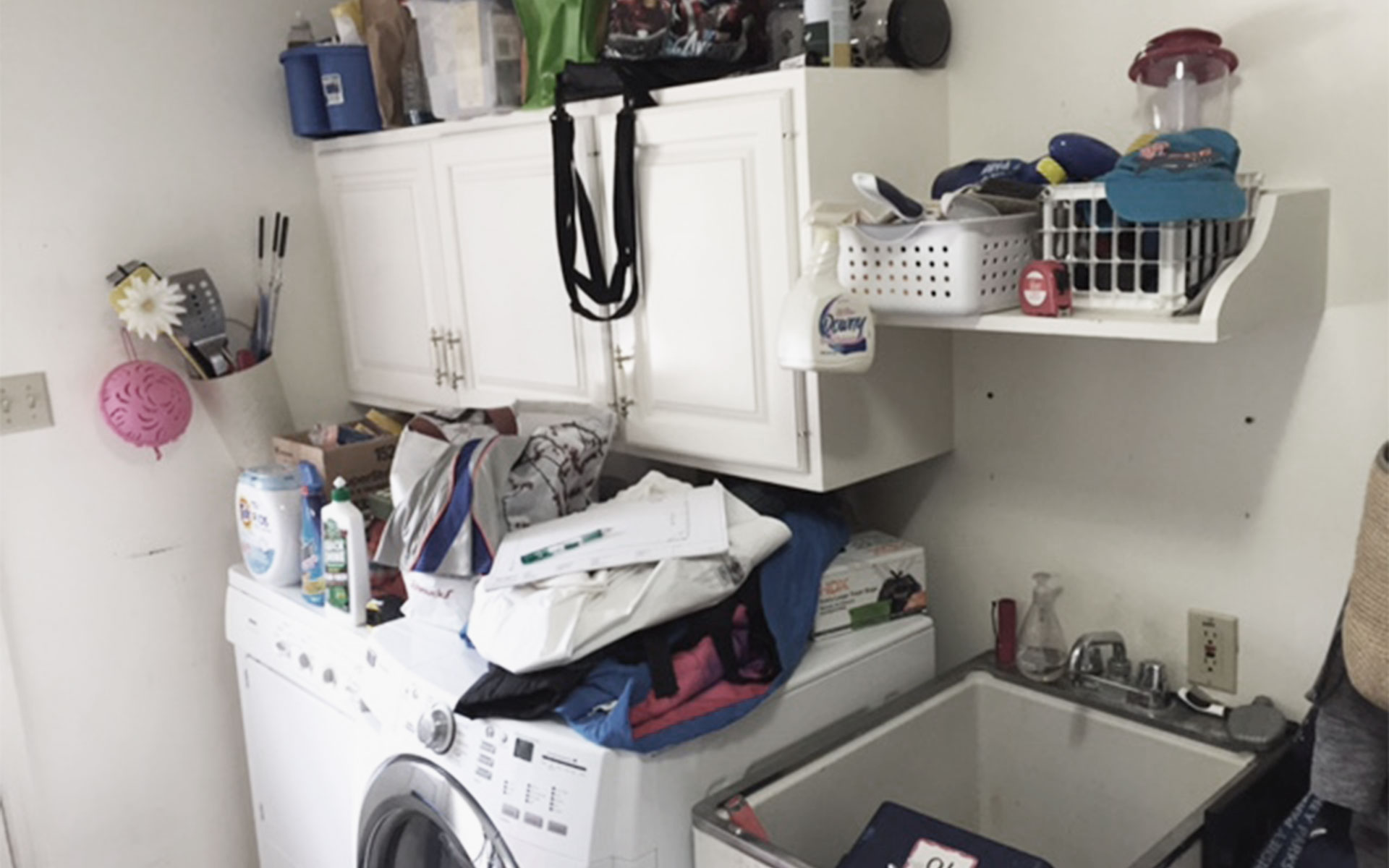 St Louis Laundry Room Organization before and after